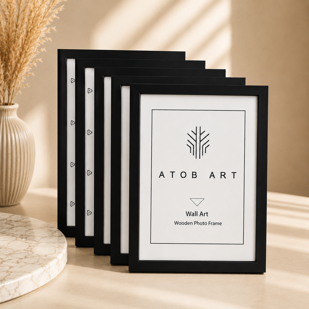 5Pcs/Set Wooden Photo Frames – Elegant Display for Every Memory