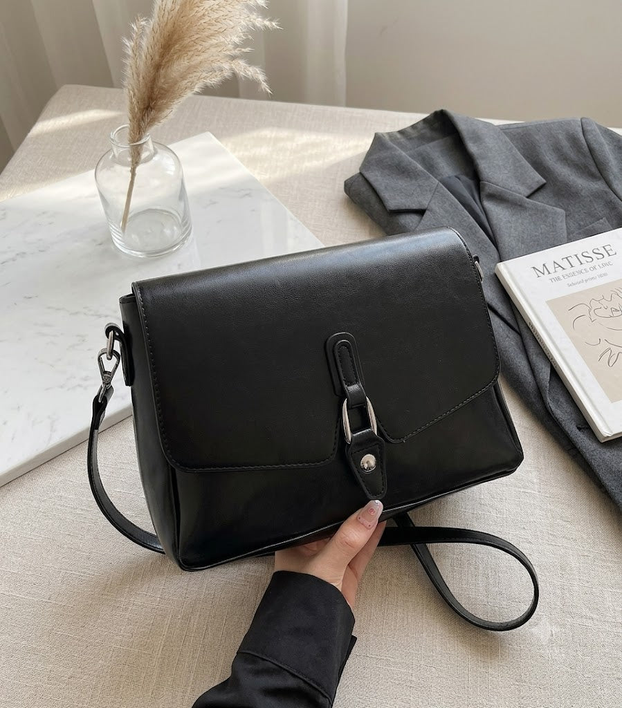 Leather Square Flap Bag