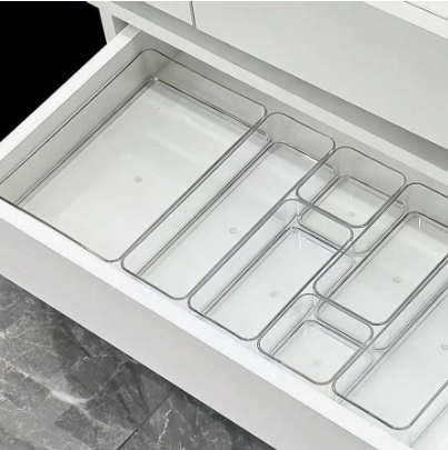 Clear Acrylic Drawer Organizer Set