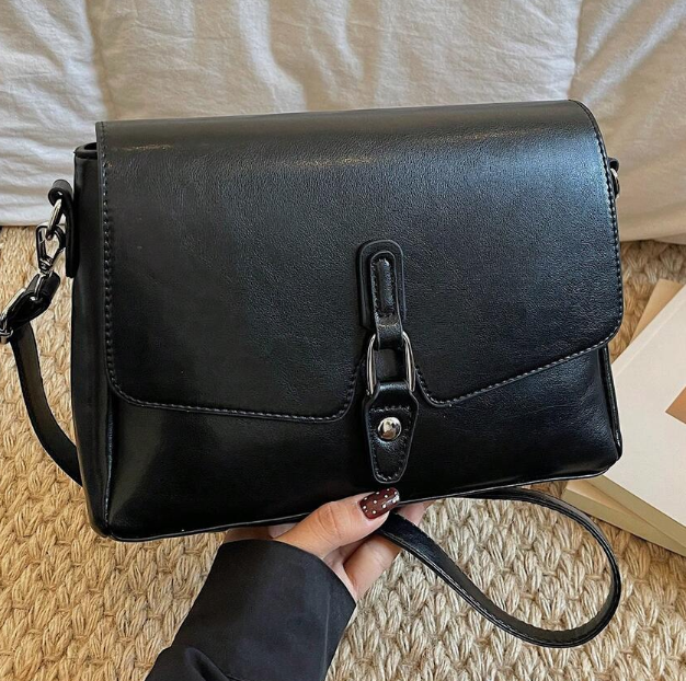 Leather Square Flap Bag