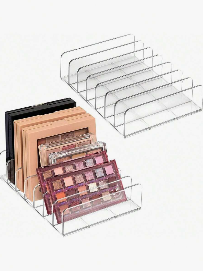 2pcs Transparent Makeup Organizer Box