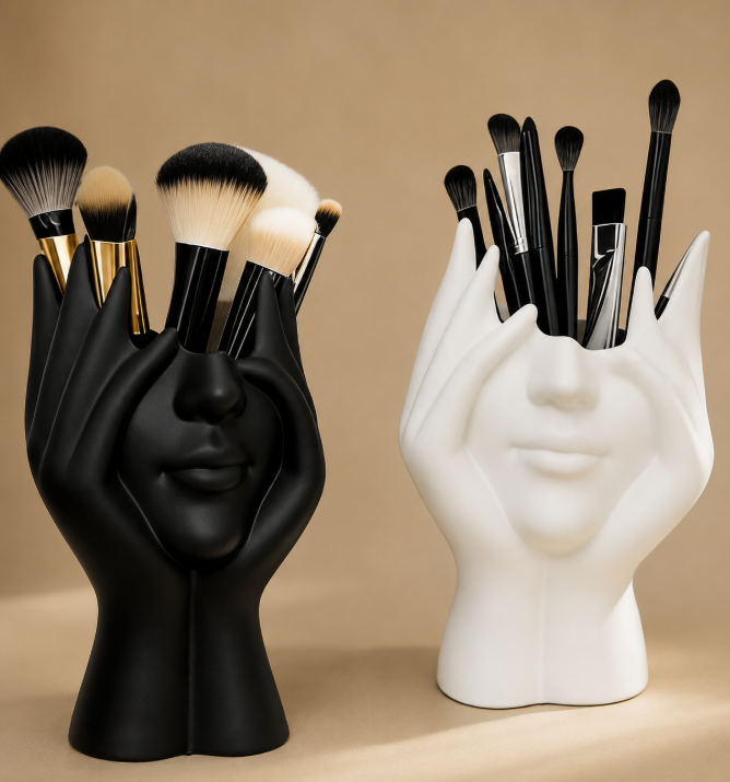 Handmade Human Body Art Makeup Brush Holder
