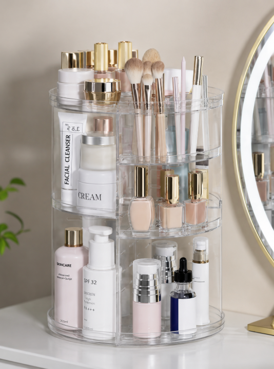 360° Rotating Acrylic Storage Rack