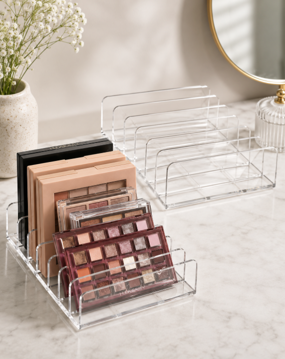 2pcs Transparent Makeup Organizer Box
