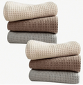 6-Piece Super Absorbent Waffle Weave Kitchen Towels