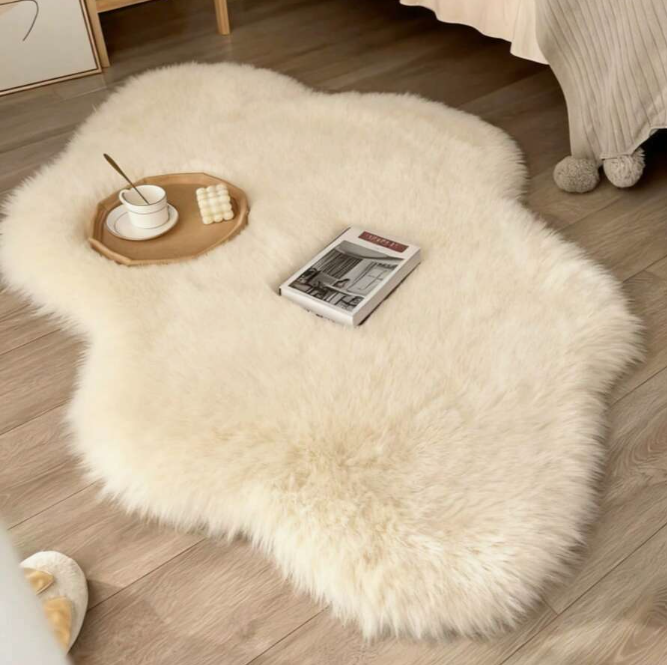 1pc Soft & Fluffy Black Shag Rug 80cm - 120cm