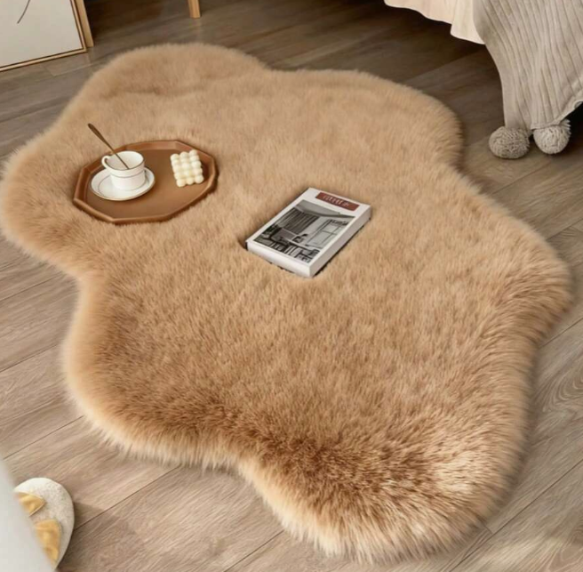 1pc Soft & Fluffy Black Shag Rug 80cm - 120cm