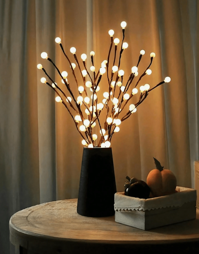 1pc 20LED Warm White Spherical Branch Light