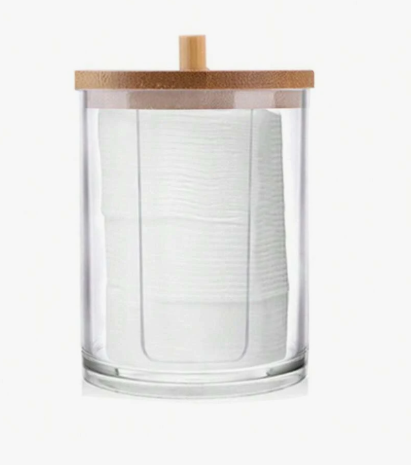 Bamboo Lid Transparent Plastic Storage Box