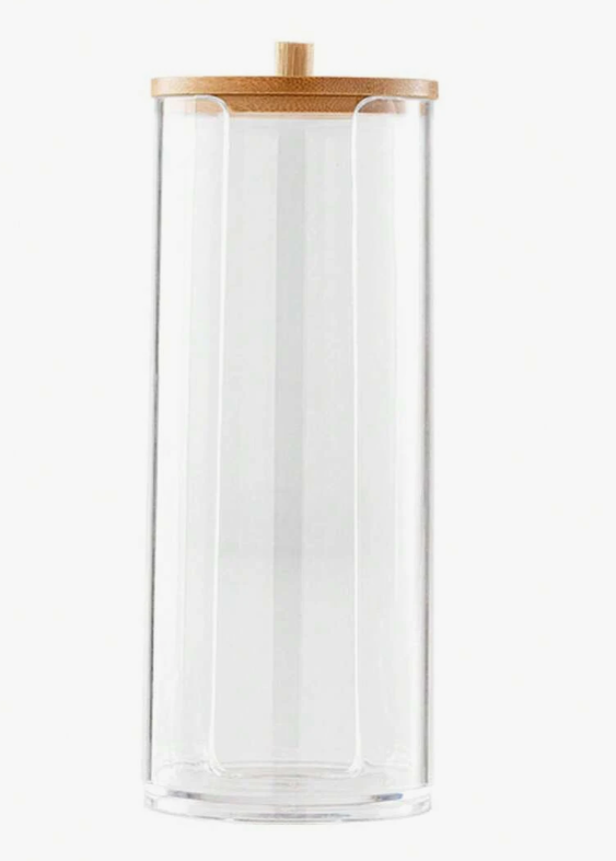 Bamboo Lid Transparent Plastic Storage Box