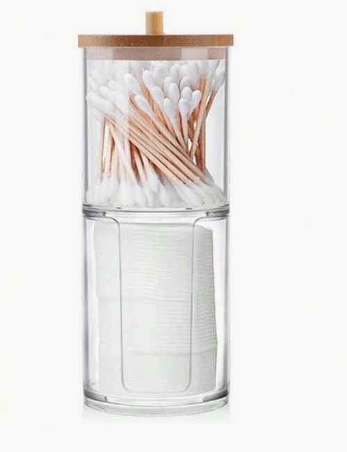 Bamboo Lid Transparent Plastic Storage Box