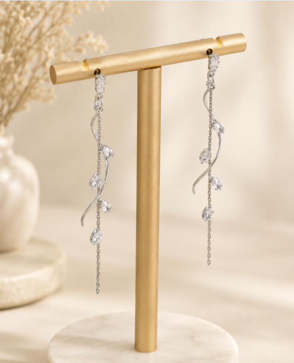 1 Pair Spiral Decor Pendant Earrings