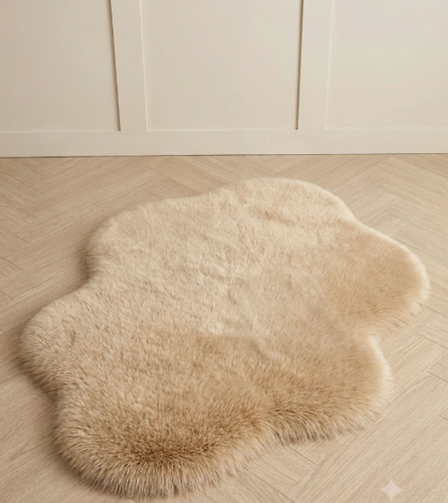 1pc Soft & Fluffy Black Shag Rug 80cm - 120cm