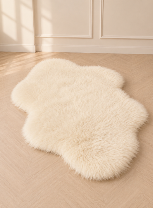 1pc Soft & Fluffy Black Shag Rug 80cm - 120cm