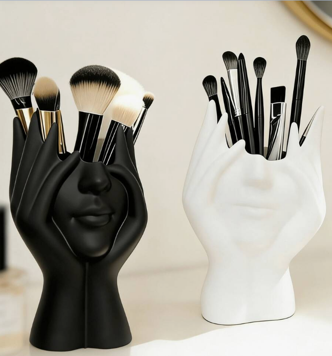 Handmade Human Body Art Makeup Brush Holder