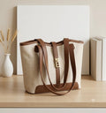 Contrast Lace‑Up Shoulder Bag